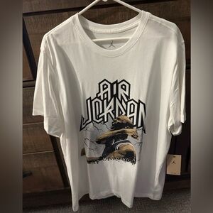 Men’s Jordan White and Black Graphic Tee